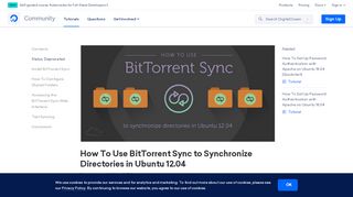 
                            9. How To Use BitTorrent Sync to Synchronize Directories in Ubuntu ...