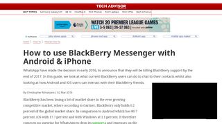 
                            13. How to use BlackBerry Messenger with Android & iPhone - Tech Advisor
