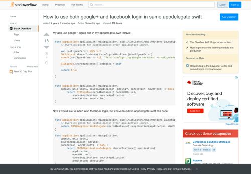 
                            4. How to use both google+ and facebook login in same appdelegate ...