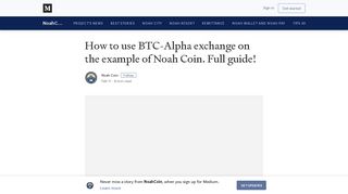 
                            8. How to use BTC-Alpha exchange on the example of Noah Coin. Full ...