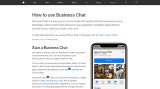 
                            4. How to use Business Chat - Apple Support