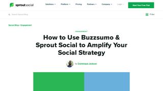 
                            7. How to Use Buzzsumo & Sprout Social to Amplify Your Social Strategy