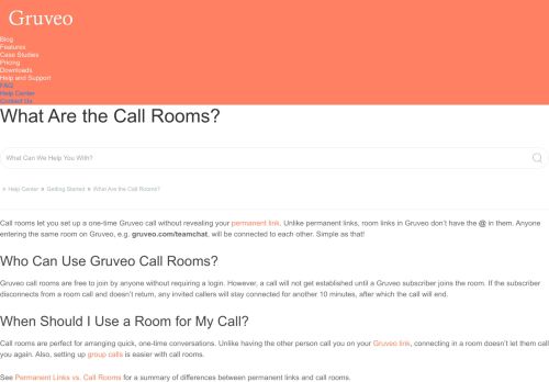 
                            3. How to Use Call Rooms for Quick, One-Time Calls - Gruveo