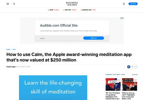
                            6. How to use Calm, the Apple award-winning meditation app - Business ...