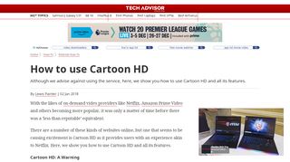 
                            2. How to use Cartoon HD - Tech Advisor