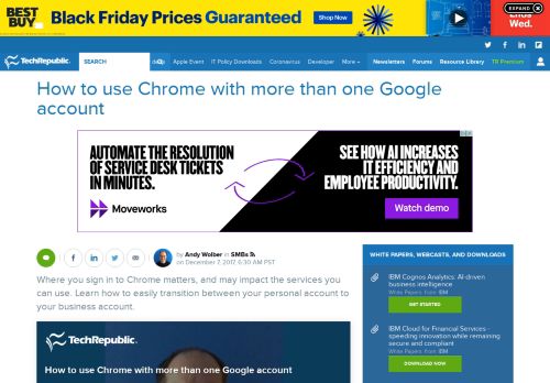 
                            12. How to use Chrome with more than one Google account - TechRepublic