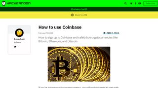 
                            4. How to use Coinbase – Hacker Noon