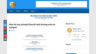 
                            6. How to use coinpot faucet and mining coin on coinpot - Earn Free ...