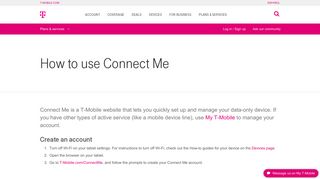 
                            1. How to use Connect Me | T-Mobile Support
