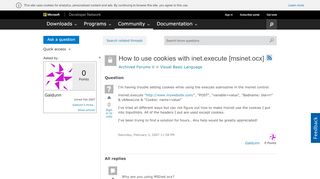 
                            13. How to use cookies with inet.execute [msinet.ocx] - MSDN - Microsoft