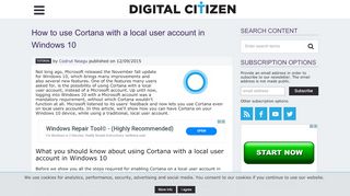 
                            12. How to use Cortana with a local user account in Windows 10 | Digital ...