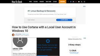 
                            4. How to use Cortana with a local user account in Windows 10 ...