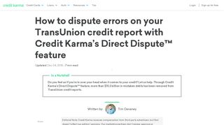 
                            12. How to use Credit Karma Direct Dispute | Credit Karma