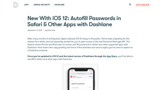 
                            1. How to Use Dashlane With Safari on Your iPhone and iPad