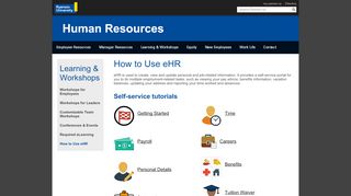
                            13. How to Use eHR - Human Resources - Ryerson University