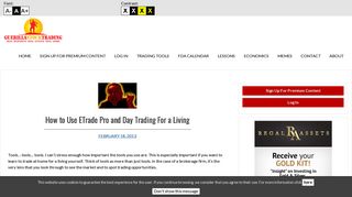 
                            4. How to Use ETrade Pro and Day Trading For a Living