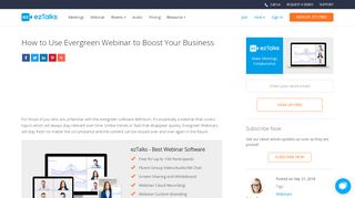 
                            10. How to Use Evergreen Webinar to Boost Your Business | ezTalks