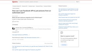 
                            6. How to use Facebook API to pull pictures from an authorized user ...