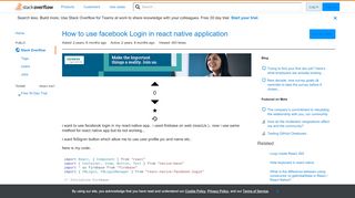 
                            8. How to use facebook Login in react native application - Stack Overflow