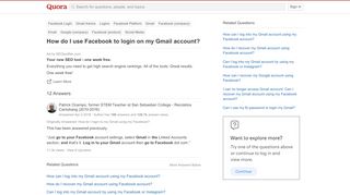 
                            11. How to use Facebook to login on my Gmail account - Quora