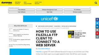 
                            4. How to Use FileZilla FTP Client to Connect to a Web Server - dummies