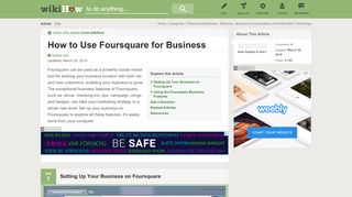 
                            13. How to Use Foursquare for Business: 14 Steps (with Pictures)