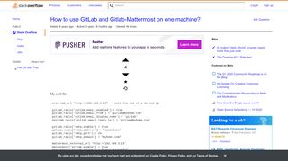 
                            11. How to use GitLab and Gitlab-Mattermost on one machine? - Stack ...