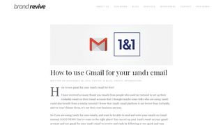 
                            9. How to use Gmail for your 1and1 email - Tutorial - Brand Revive ...