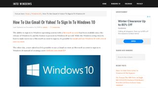 
                            7. How To Use Gmail Or Yahoo! To Sign In To Windows 10