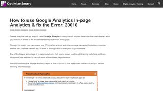 
                            9. How to use Google Analytics In-page Analytics & fix the Error: 20010 ...