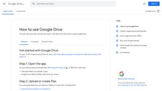 
                            5. How to use Google Drive - Android - Google Drive Help