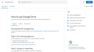 
                            8. How to use Google Drive - Computer - Google Drive Help