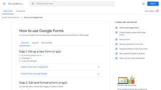 
                            9. How to use Google Forms - Computer - Docs Editors Help