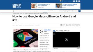 
                            8. How to use Google Maps offline on Android and iOS | Gadgets Now