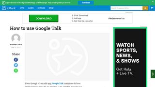 
                            10. How to use Google Talk - Softonic