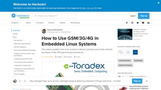 
                            1. How to Use GSM/3G/4G in Embedded Linux Systems - Hackster.io