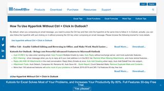
                            11. How to use hyperlink without Ctrl + Click in Outlook? - ExtendOffice