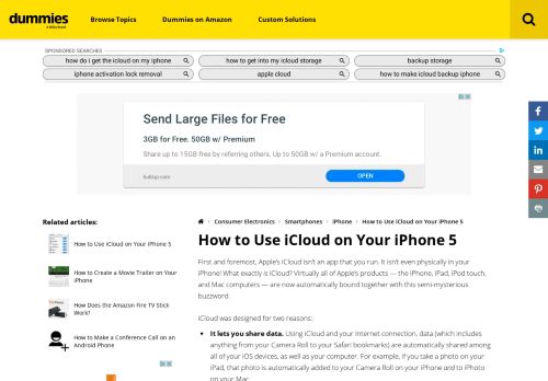 
                            7. How to Use iCloud on Your iPhone 5 - dummies