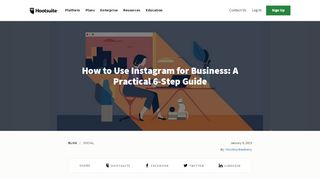 
                            10. How to Use Instagram for Business: A Simple 6-Step ... - Hootsuite Blog