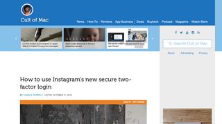 
                            13. How to use Instagram's new secure two-factor login | Cult of Mac