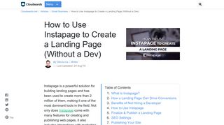 
                            12. How to Use Instapage to Create a Landing Page (Without a Dev)