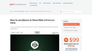 
                            8. How to use jQuery to Show/Hide a Form on Click | pair Networks ...