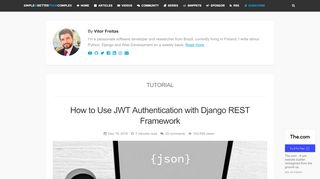 
                            9. How to Use JWT Authentication with Django REST Framework