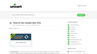 
                            12. How to Use Lazada Sync (SG) – UniCart Support Center