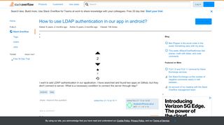 
                            1. How to use LDAP authentication in our app in android? - Stack Overflow