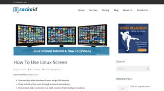 
                            8. How To Use Linux Screen - rackAID