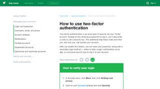 
                            9. How to use login verification - Twitter support