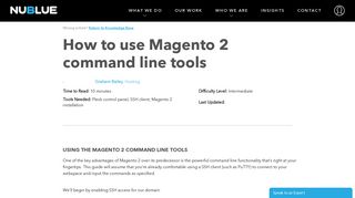 
                            8. How to use Magento 2 command line tools: VPS & Managed ... - Nublue