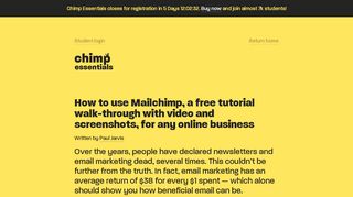 
                            9. How to use Mailchimp - A Basic Mailchimp Tutorial | Chimp Essentials