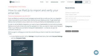 
                            12. How to use MailUp to import and verify your email lists | DataValidation